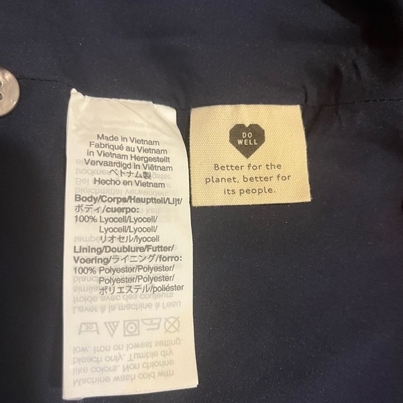 MADEWELL Smock-Sleeve Button-Front Mini Dress in black Happy Hibiscus, size 4 - Picture 6 of 9